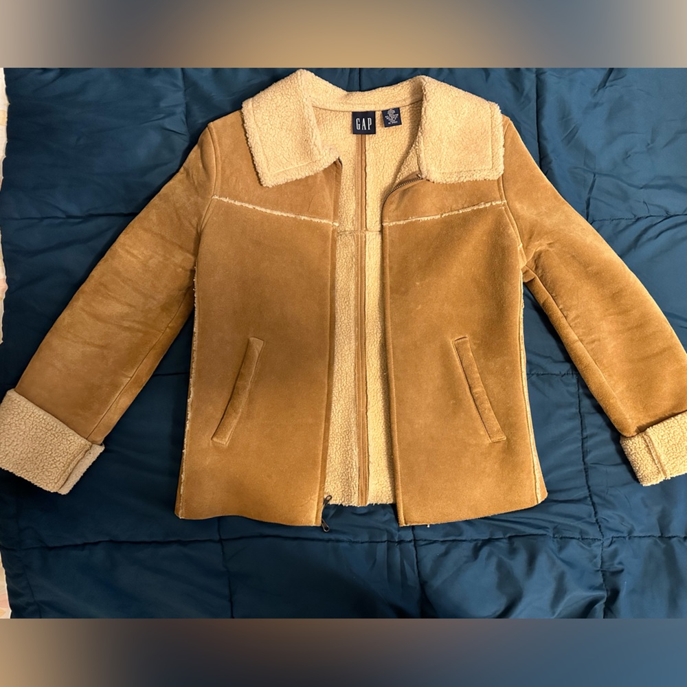 Leather back nude jacket